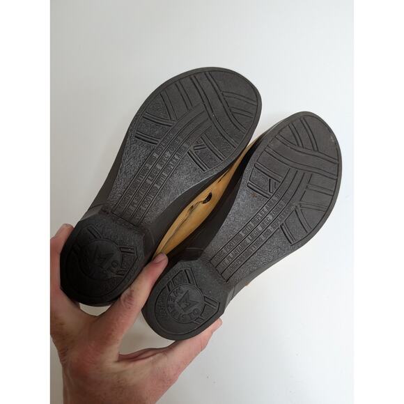 Mephisto Mobils Tan Leather Mary Jane Clogs Earthy Witch Boho Granola - Picture 6 of 6